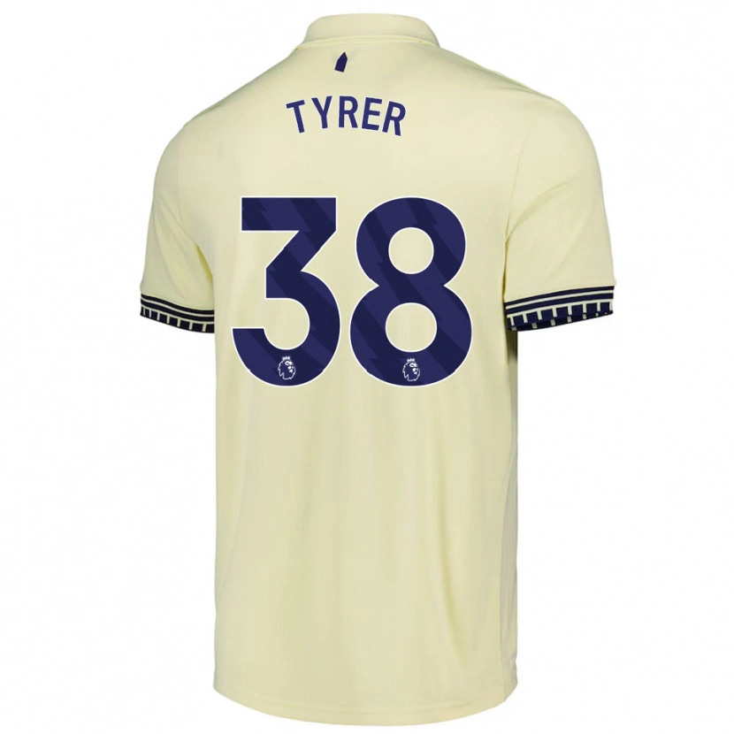 Danxen Dame Harry Tyrer #38 Off White Svart Bortetrøye Drakt Trøye 2025/26 Skjorter T-Skjorte