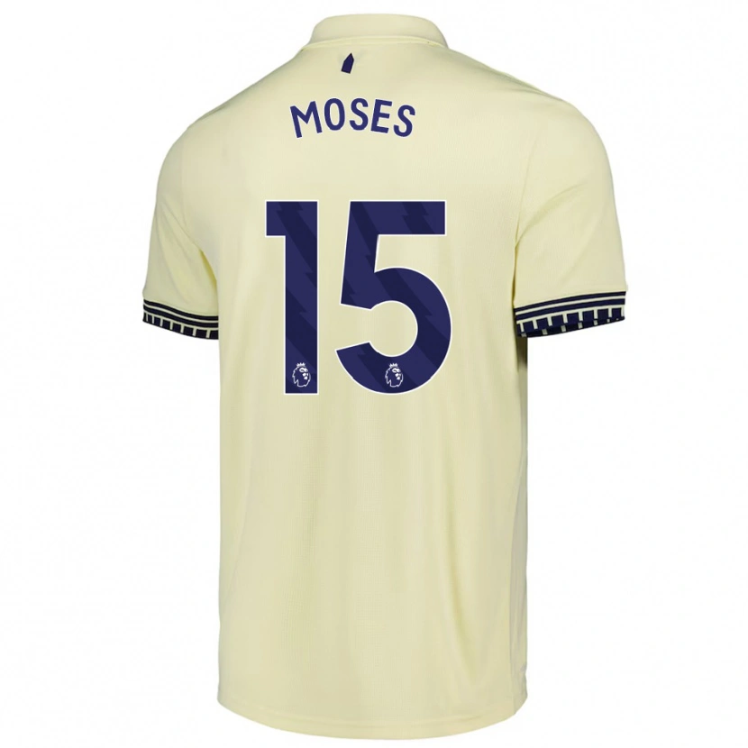 Danxen Dame Amari Moses #15 Off White Svart Bortetrøye Drakt Trøye 2025/26 Skjorter T-Skjorte