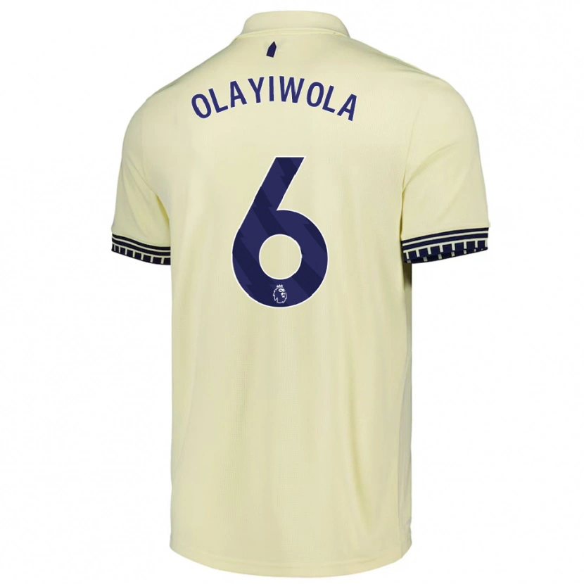 Danxen Dame Malik Olayiwola #6 Off White Svart Bortetrøye Drakt Trøye 2025/26 Skjorter T-Skjorte
