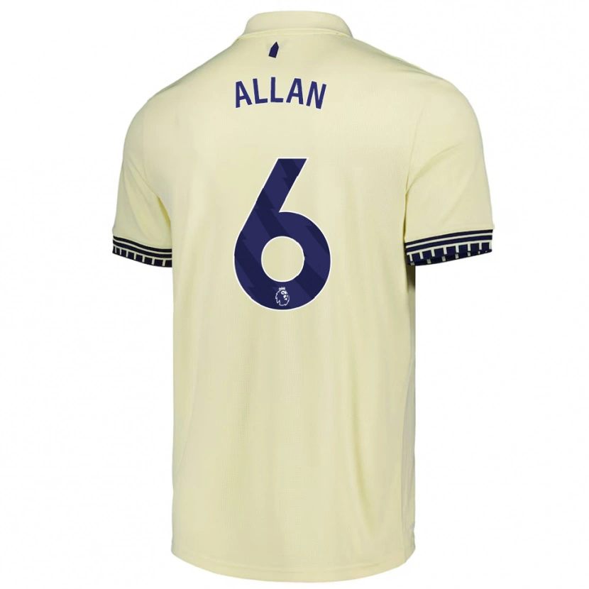 Danxen Dame Allan #6 Off White Svart Bortetrøye Drakt Trøye 2025/26 Skjorter T-Skjorte