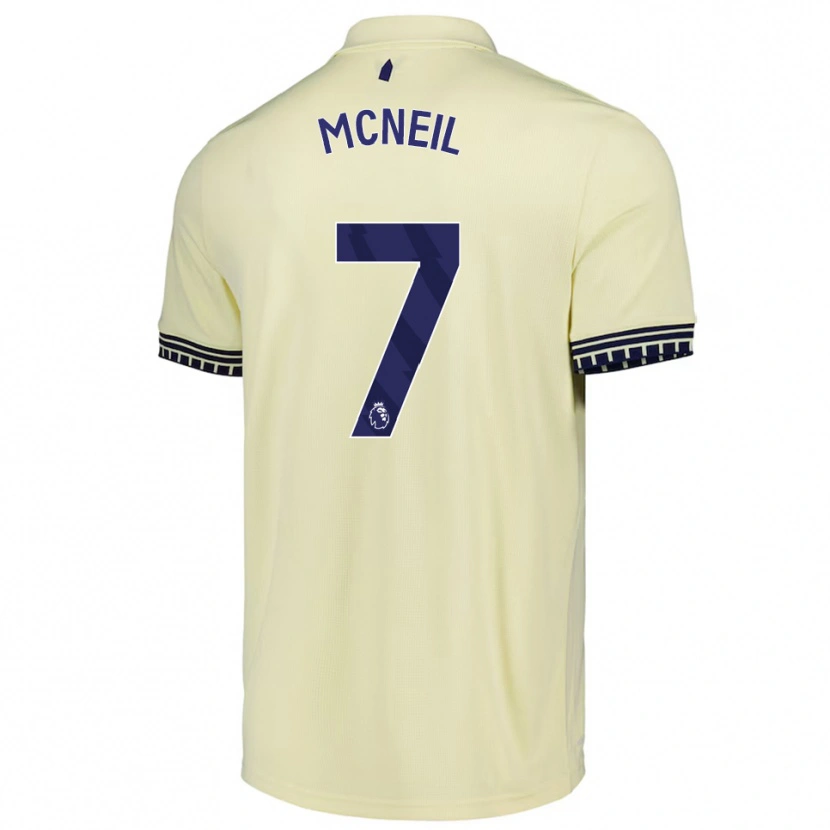Danxen Dame Dwight Mcneil #7 Off White Svart Bortetrøye Drakt Trøye 2025/26 Skjorter T-Skjorte