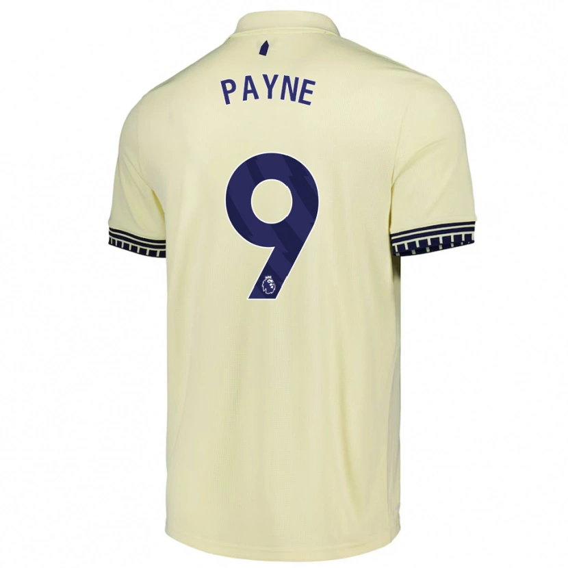 Danxen Dame Toni Payne #9 Off White Svart Bortetrøye Drakt Trøye 2025/26 Skjorter T-Skjorte