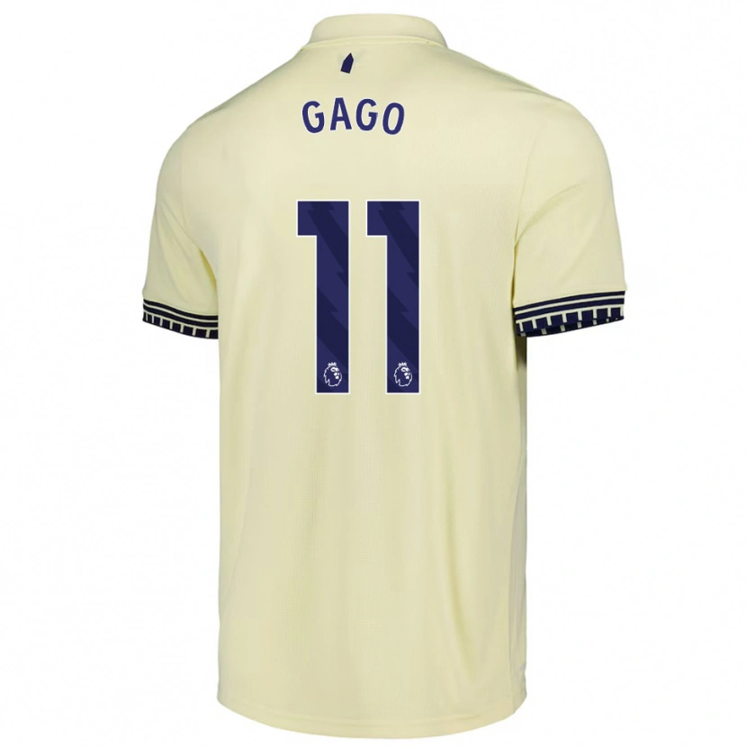 Danxen Dame Kelly Gago #11 Off White Svart Bortetrøye Drakt Trøye 2025/26 Skjorter T-Skjorte