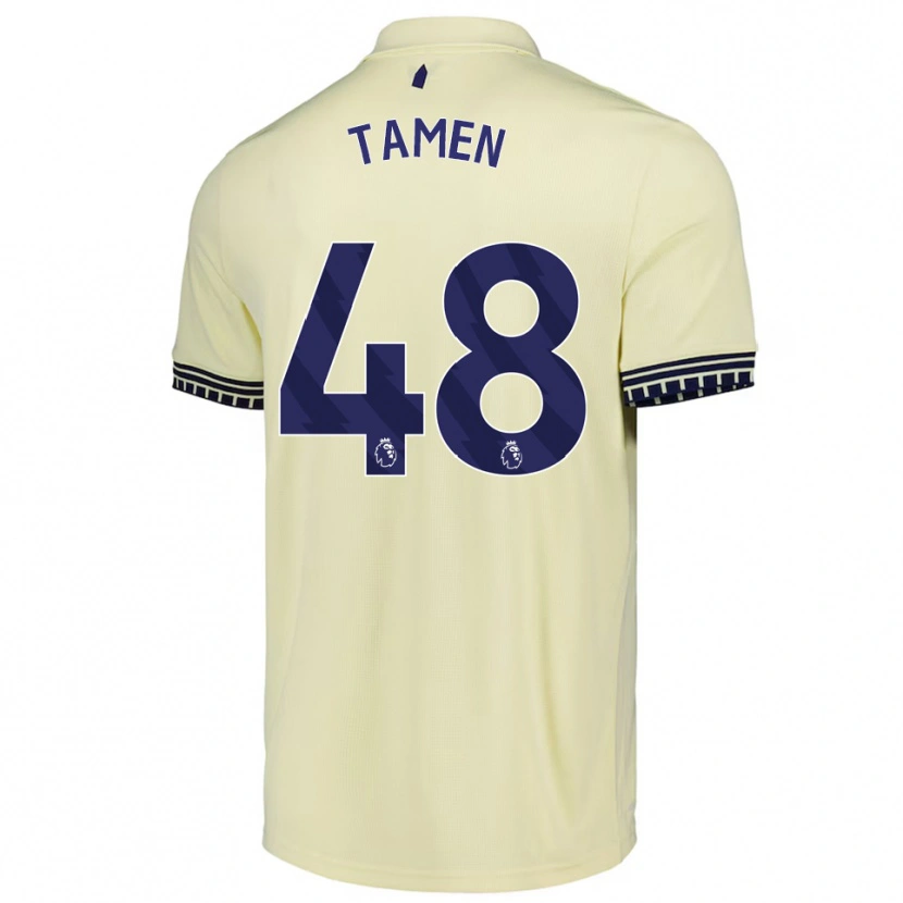 Danxen Dame William Tamen #48 Off White Svart Bortetrøye Drakt Trøye 2025/26 Skjorter T-Skjorte