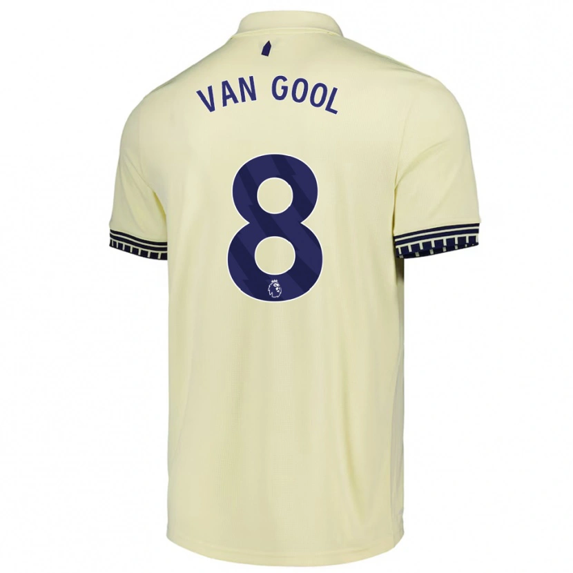 Danxen Dame Rosa Van Gool #8 Off White Svart Bortetrøye Drakt Trøye 2025/26 Skjorter T-Skjorte