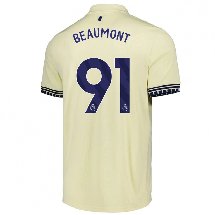 Danxen Dame Jacob Beaumont-Clark #91 Off White Svart Bortetrøye Drakt Trøye 2025/26 Skjorter T-Skjorte