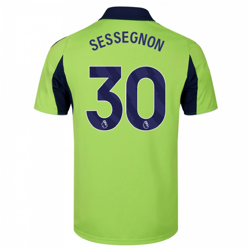 Danxen Dame Ryan Sessegnon #30 Grønn Marineblå Hvit Bortetrøye Drakt Trøye 2025/26 Skjorter T-Skjorte