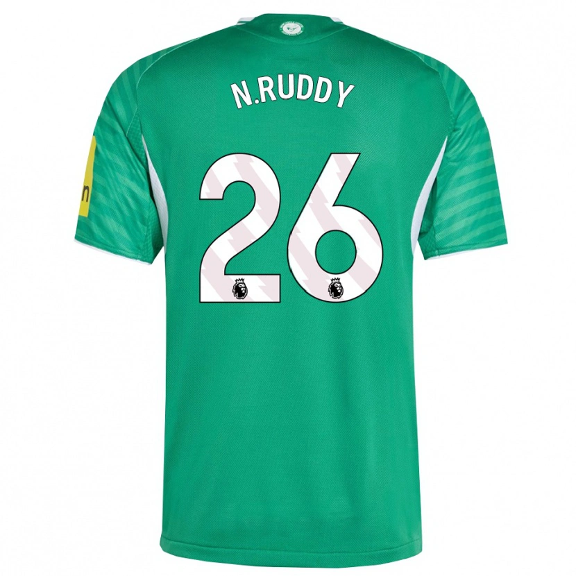 Danxen Dame John Ruddy #26 Grønn Hvit Bortetrøye Drakt Trøye 2025/26 Skjorter T-Skjorte
