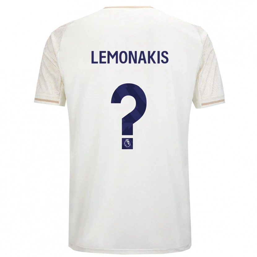 Danxen Dame Georgios Lemonakis #0 Off White Svart Bortetrøye Drakt Trøye 2025/26 Skjorter T-Skjorte