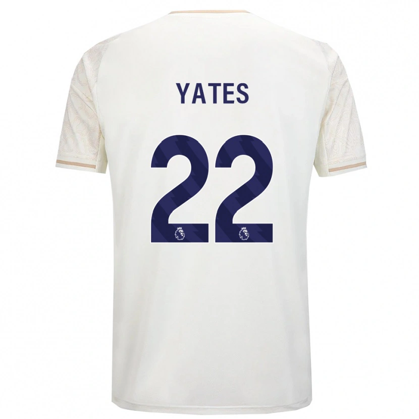 Danxen Dame Ryan Yates #22 Off White Svart Bortetrøye Drakt Trøye 2025/26 Skjorter T-Skjorte