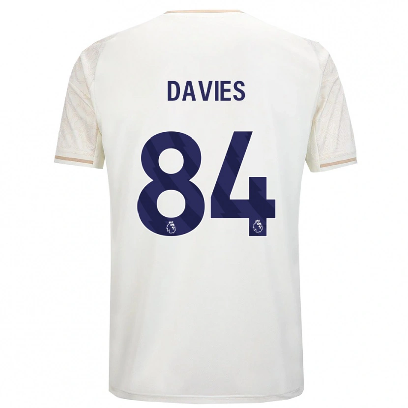 Danxen Dame Isaac Davies #84 Off White Svart Bortetrøye Drakt Trøye 2025/26 Skjorter T-Skjorte