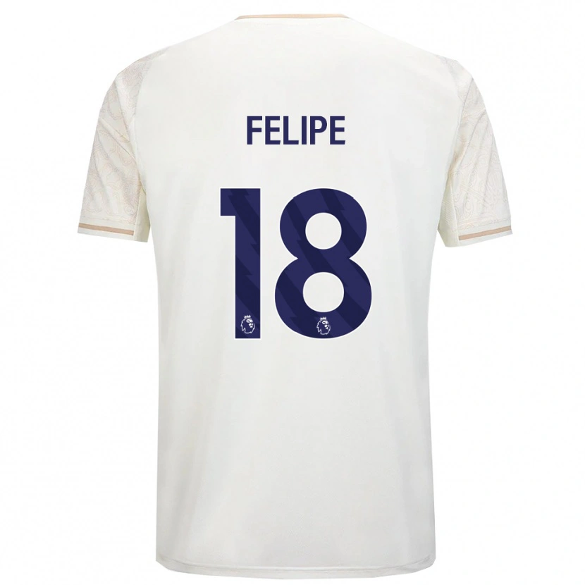 Danxen Dame Felipe #18 Off White Svart Bortetrøye Drakt Trøye 2025/26 Skjorter T-Skjorte
