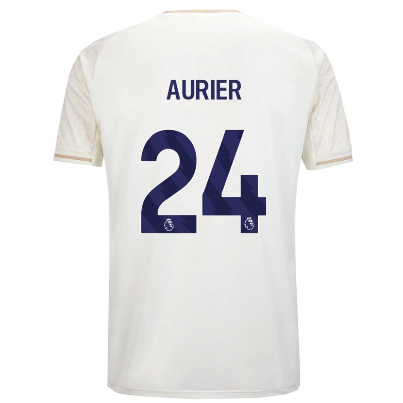 Danxen Dame Serge Aurier #24 Off White Svart Bortetrøye Drakt Trøye 2025/26 Skjorter T-Skjorte