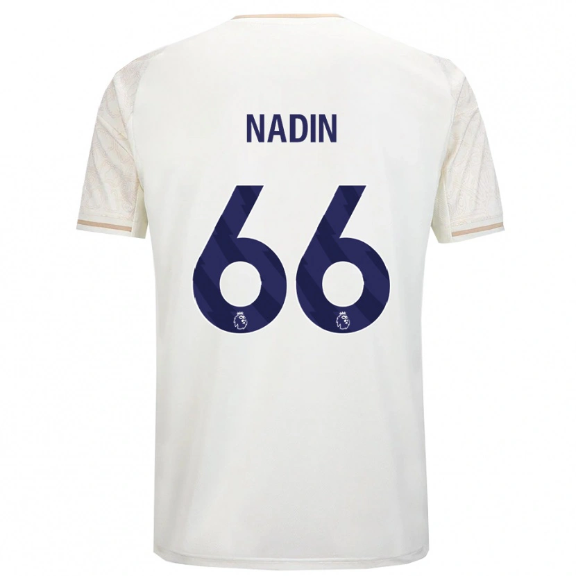 Danxen Dame Jack Nadin #66 Off White Svart Bortetrøye Drakt Trøye 2025/26 Skjorter T-Skjorte