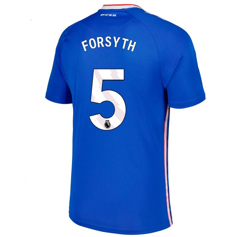 Danxen Dame Charlie Hamilton-Forsyth #5 Blå Hvit Bortetrøye Drakt Trøye 2025/26 Skjorter T-Skjorte