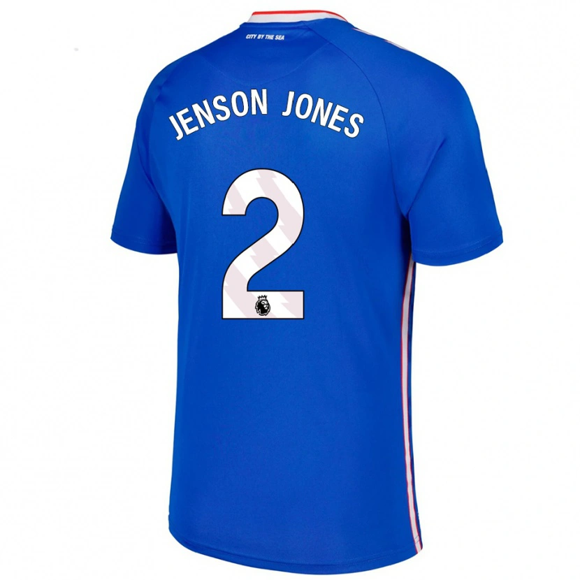 Danxen Dame Jenson Jones #2 Blå Hvit Bortetrøye Drakt Trøye 2025/26 Skjorter T-Skjorte