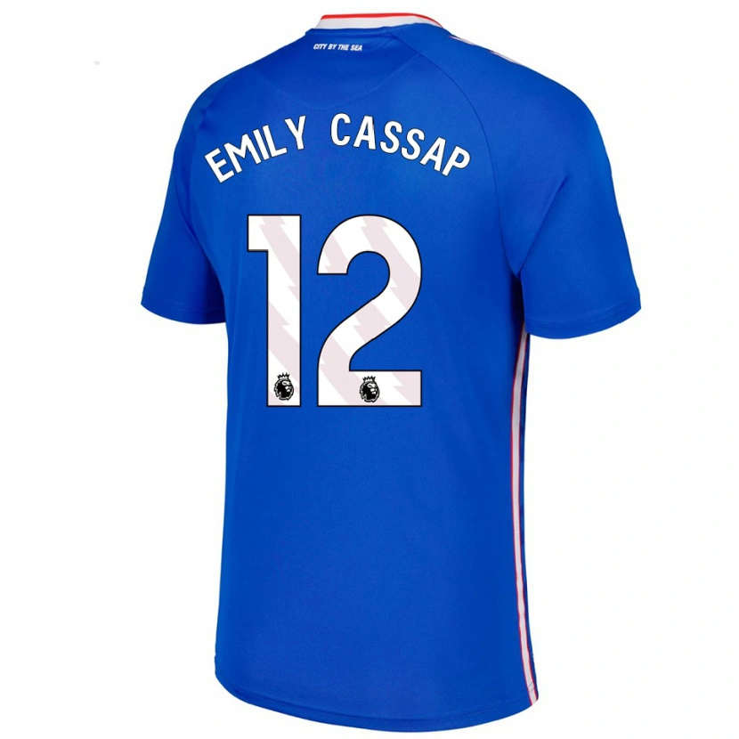 Danxen Dame Emily Cassap #12 Blå Hvit Bortetrøye Drakt Trøye 2025/26 Skjorter T-Skjorte