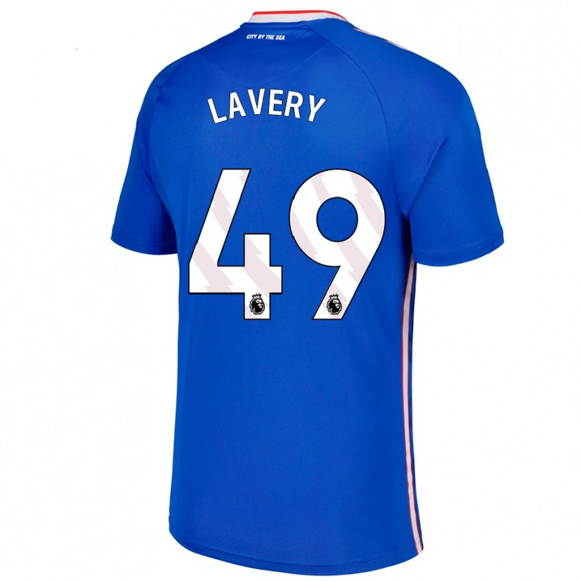 Danxen Dame Tom Lavery #49 Blå Hvit Bortetrøye Drakt Trøye 2025/26 Skjorter T-Skjorte