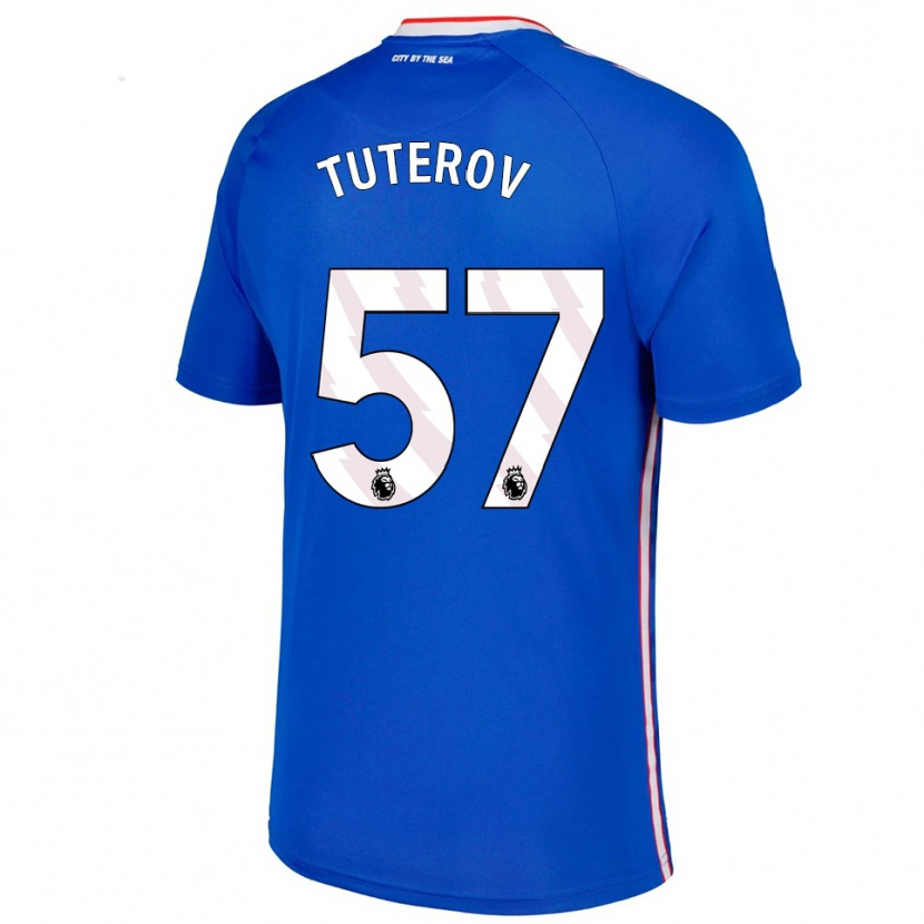 Danxen Dame Timur Tuterov #57 Blå Hvit Bortetrøye Drakt Trøye 2025/26 Skjorter T-Skjorte