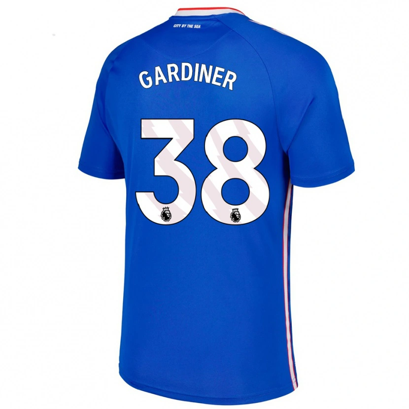 Danxen Dame Harry Gardiner #38 Blå Hvit Bortetrøye Drakt Trøye 2025/26 Skjorter T-Skjorte