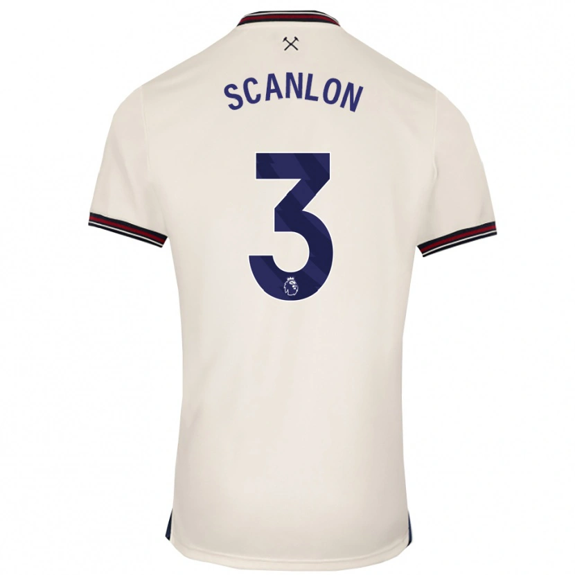 Danxen Dame Joe Scanlon #3 Off White Bortetrøye Drakt Trøye 2025/26 Skjorter T-Skjorte