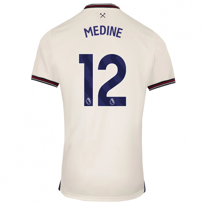 Danxen Dame Jethro Medine #12 Off White Bortetrøye Drakt Trøye 2025/26 Skjorter T-Skjorte