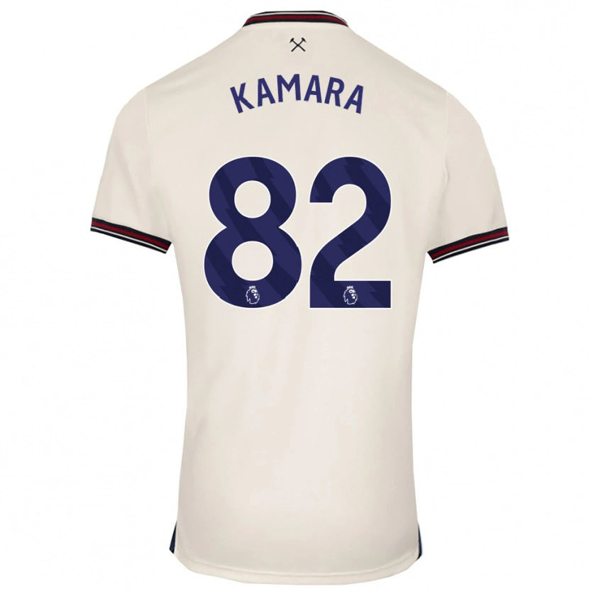 Danxen Dame Aaron Kamara #82 Off White Bortetrøye Drakt Trøye 2025/26 Skjorter T-Skjorte