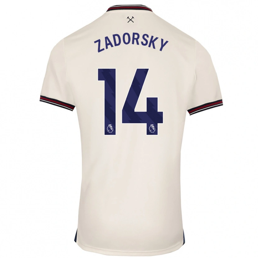 Danxen Dame Shelina Zadorsky #14 Off White Bortetrøye Drakt Trøye 2025/26 Skjorter T-Skjorte