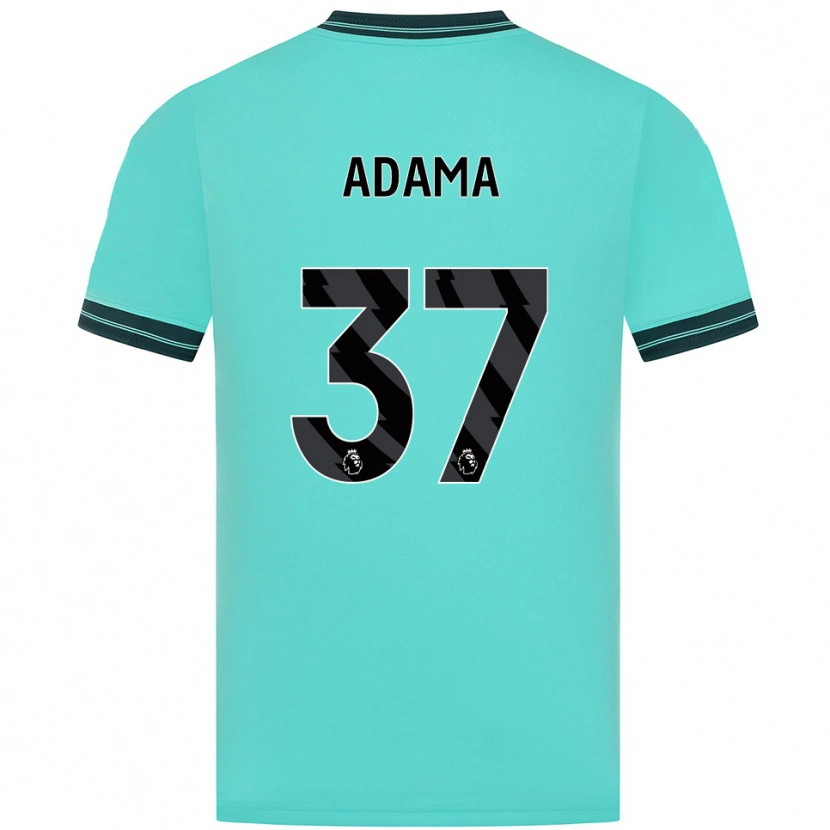 Danxen Dame Adama Traore #37 Himmelsblå Grønn Bortetrøye Drakt Trøye 2025/26 Skjorter T-Skjorte