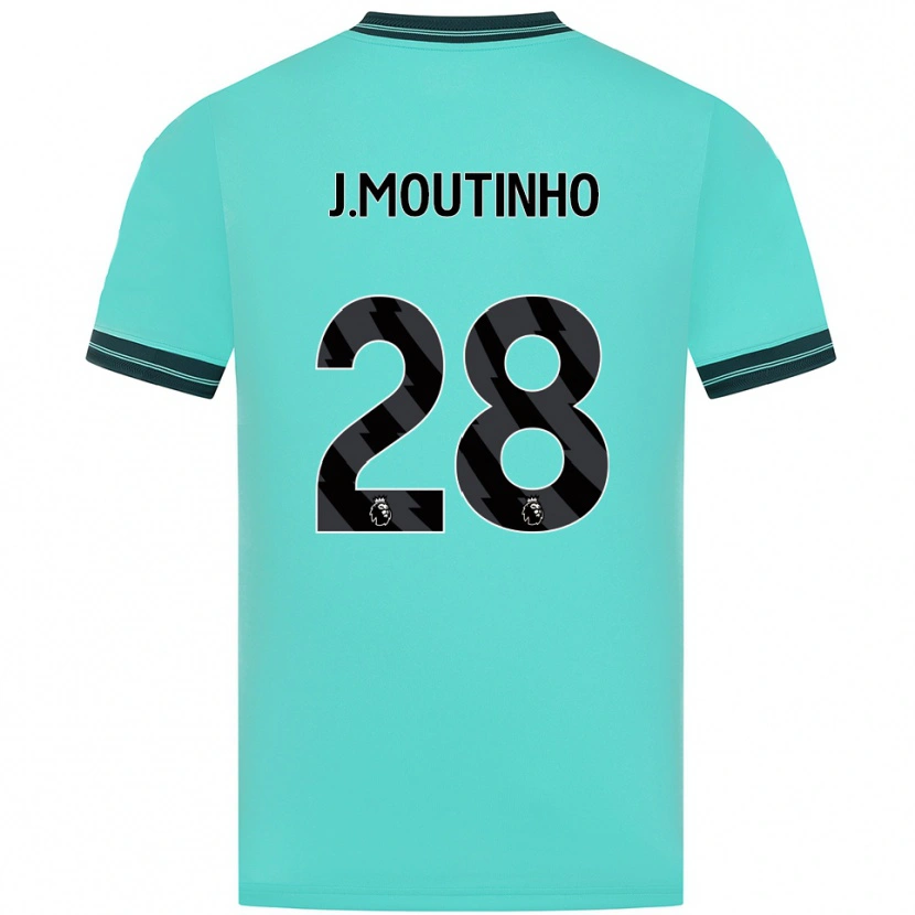 Danxen Dame Joao Moutinho #28 Himmelsblå Grønn Bortetrøye Drakt Trøye 2025/26 Skjorter T-Skjorte