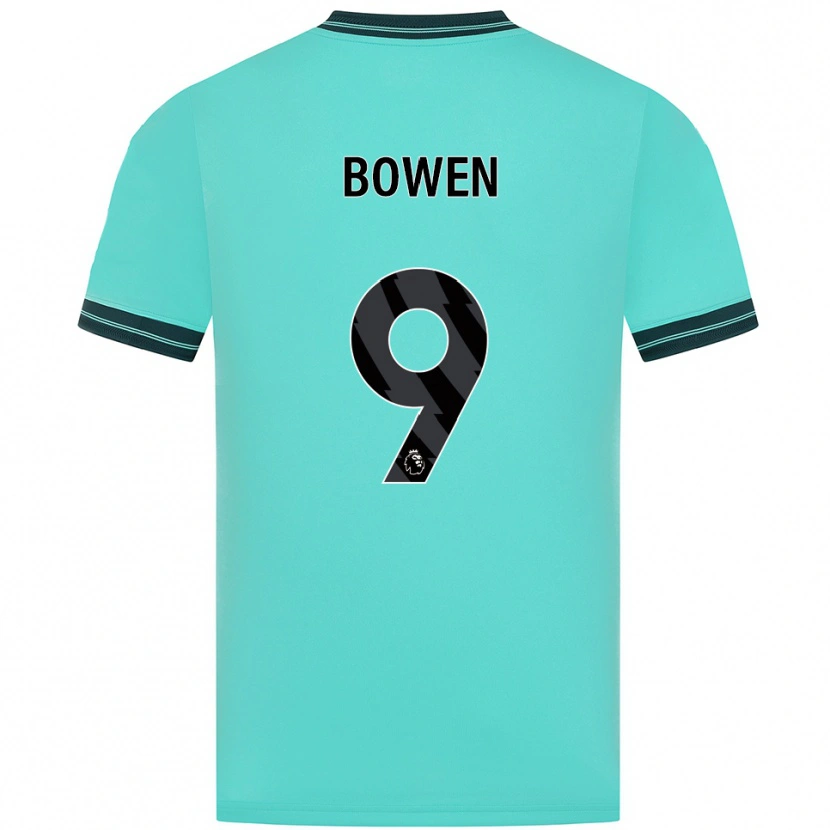 Danxen Dame Reiss Bowen #9 Himmelsblå Grønn Bortetrøye Drakt Trøye 2025/26 Skjorter T-Skjorte