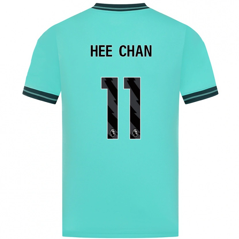 Danxen Dame Hee-Chan Hwang #11 Himmelsblå Grønn Bortetrøye Drakt Trøye 2025/26 Skjorter T-Skjorte