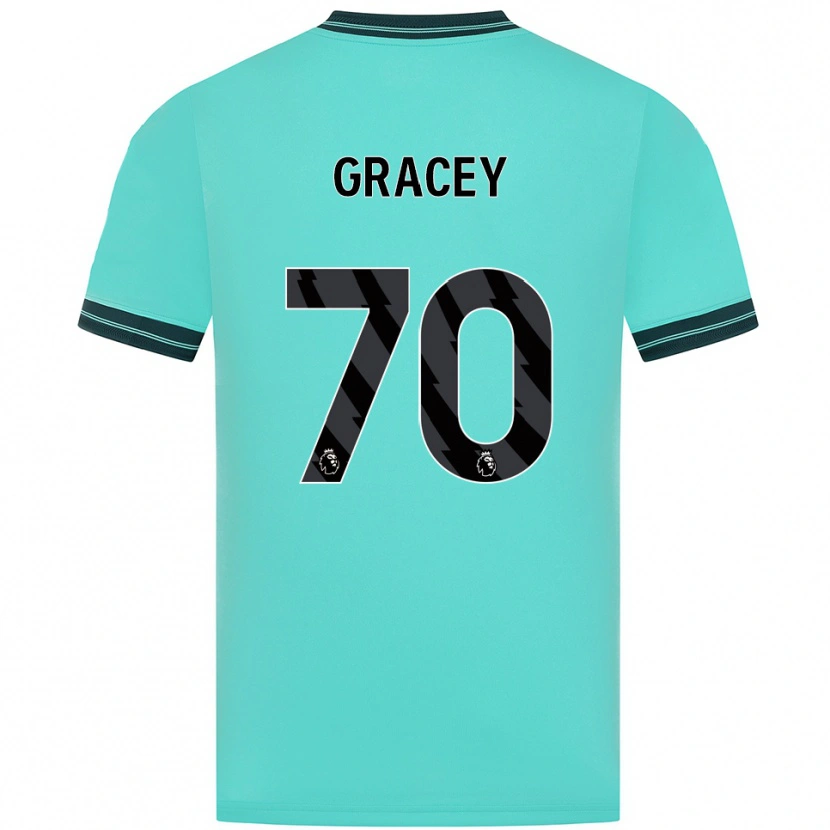 Danxen Dame Josh Gracey #70 Himmelsblå Grønn Bortetrøye Drakt Trøye 2025/26 Skjorter T-Skjorte