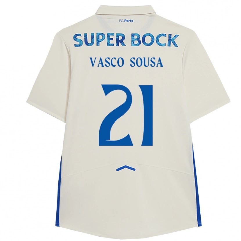 Danxen Dame Vasco Sousa #21 Hvit Blå Tredje Sett Drakt Trøye 2025/26 Skjorter T-Skjorte