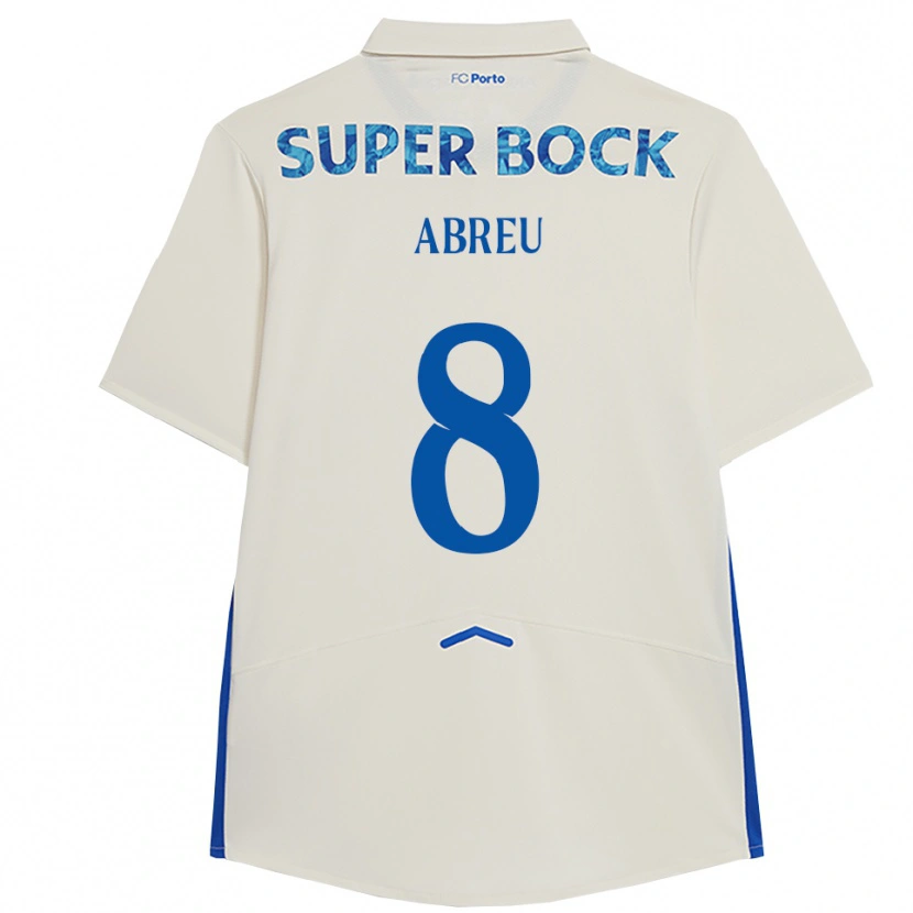 Danxen Dame João Abreu #8 Hvit Blå Tredje Sett Drakt Trøye 2025/26 Skjorter T-Skjorte