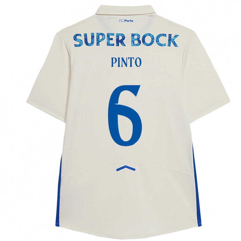 Danxen Dame Gonçalo Pinto #6 Hvit Blå Tredje Sett Drakt Trøye 2025/26 Skjorter T-Skjorte