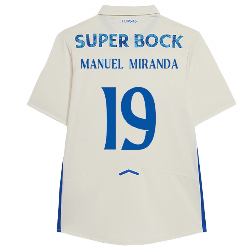 Danxen Dame Manuel Miranda #19 Hvit Blå Tredje Sett Drakt Trøye 2025/26 Skjorter T-Skjorte