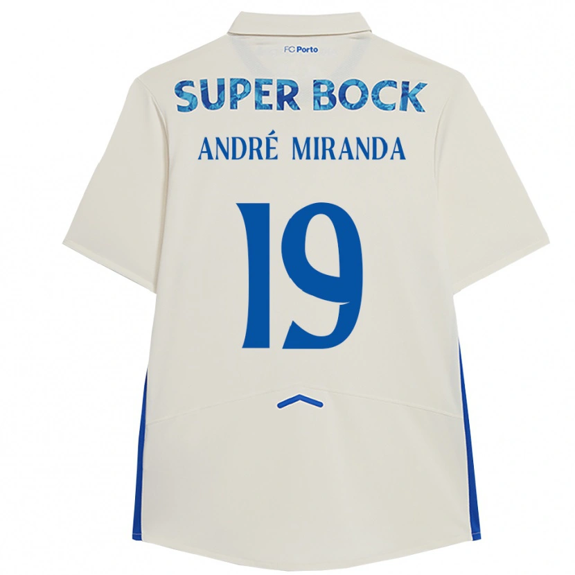 Danxen Dame André Miranda #19 Hvit Blå Tredje Sett Drakt Trøye 2025/26 Skjorter T-Skjorte