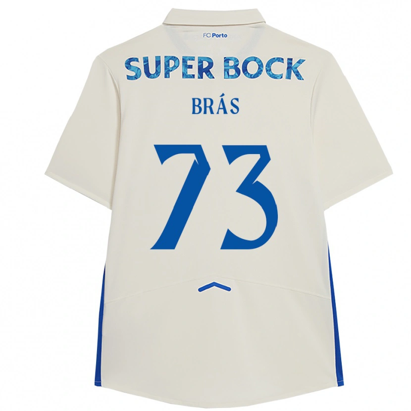 Danxen Dame Gabriel Brás #73 Hvit Blå Tredje Sett Drakt Trøye 2025/26 Skjorter T-Skjorte