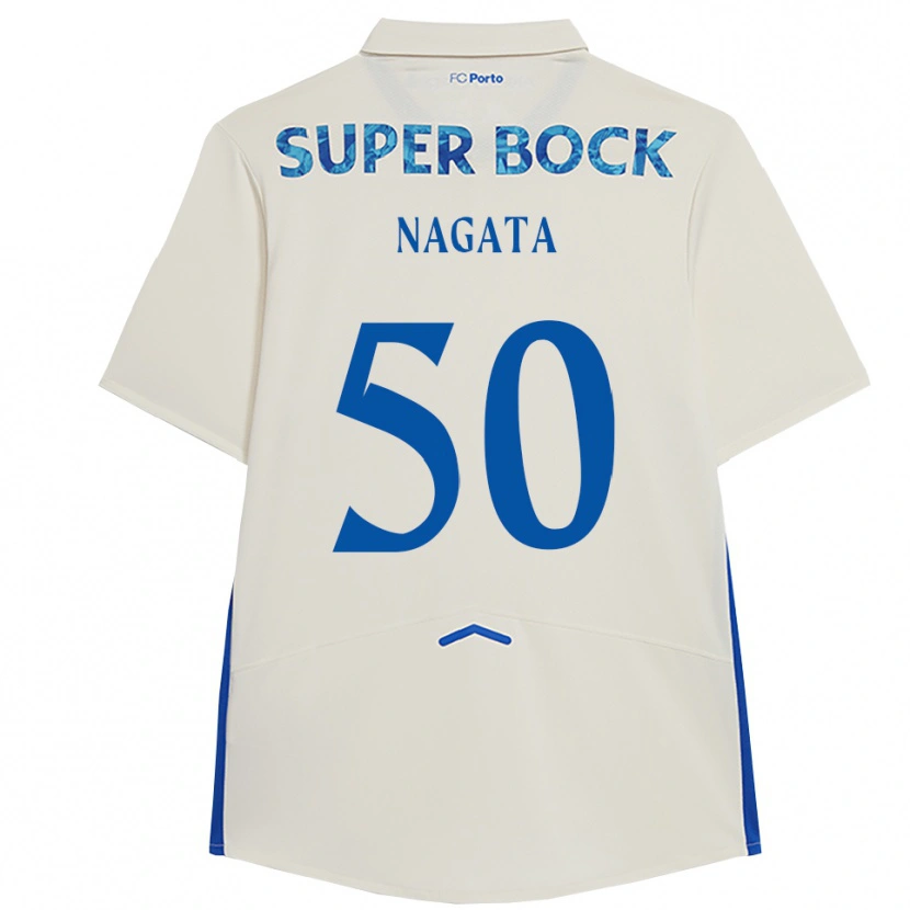 Danxen Dame Kotaro Nagata #50 Hvit Blå Tredje Sett Drakt Trøye 2025/26 Skjorter T-Skjorte