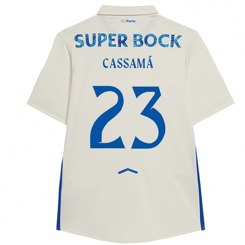 Danxen Dame Abdu Cassamá #23 Hvit Blå Tredje Sett Drakt Trøye 2025/26 Skjorter T-Skjorte