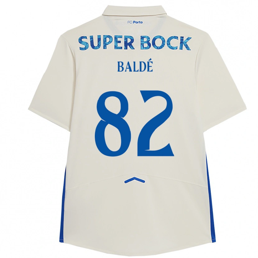 Danxen Dame Alfa Baldé #82 Hvit Blå Tredje Sett Drakt Trøye 2025/26 Skjorter T-Skjorte