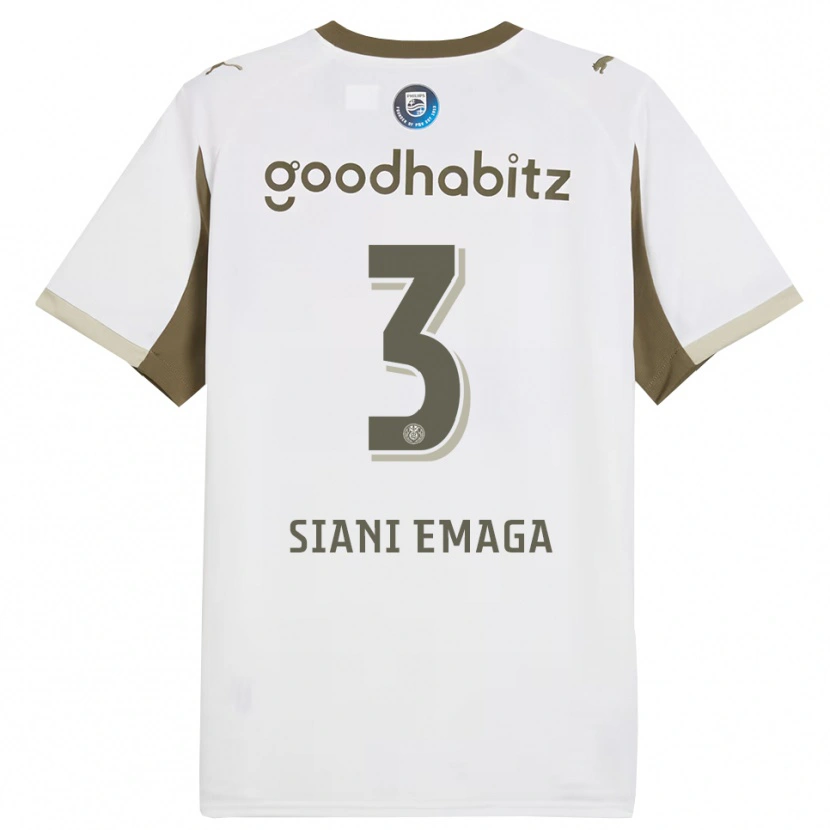 Danxen Dame Ezechiel Siani Emaga #3 Hvit Grå Tredje Sett Drakt Trøye 2025/26 Skjorter T-Skjorte