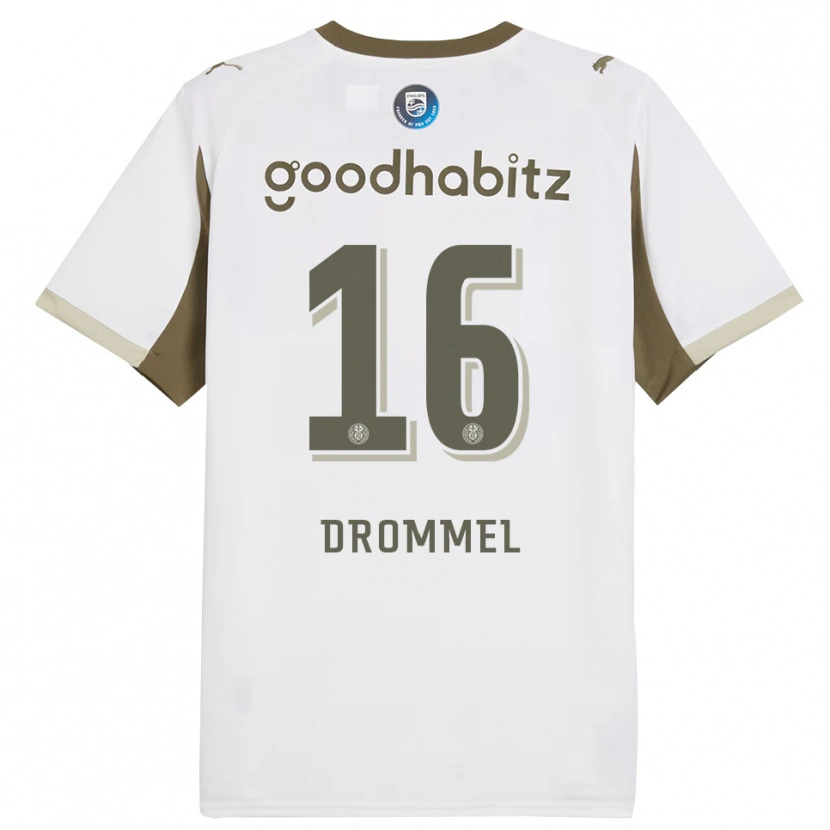 Danxen Dame Joel Drommel #16 Hvit Grå Tredje Sett Drakt Trøye 2025/26 Skjorter T-Skjorte