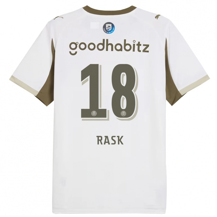 Danxen Dame Caroline Rask #18 Hvit Grå Tredje Sett Drakt Trøye 2025/26 Skjorter T-Skjorte