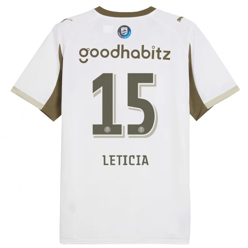 Danxen Dame Brazil Bra Leticia #15 Hvit Grå Tredje Sett Drakt Trøye 2025/26 Skjorter T-Skjorte