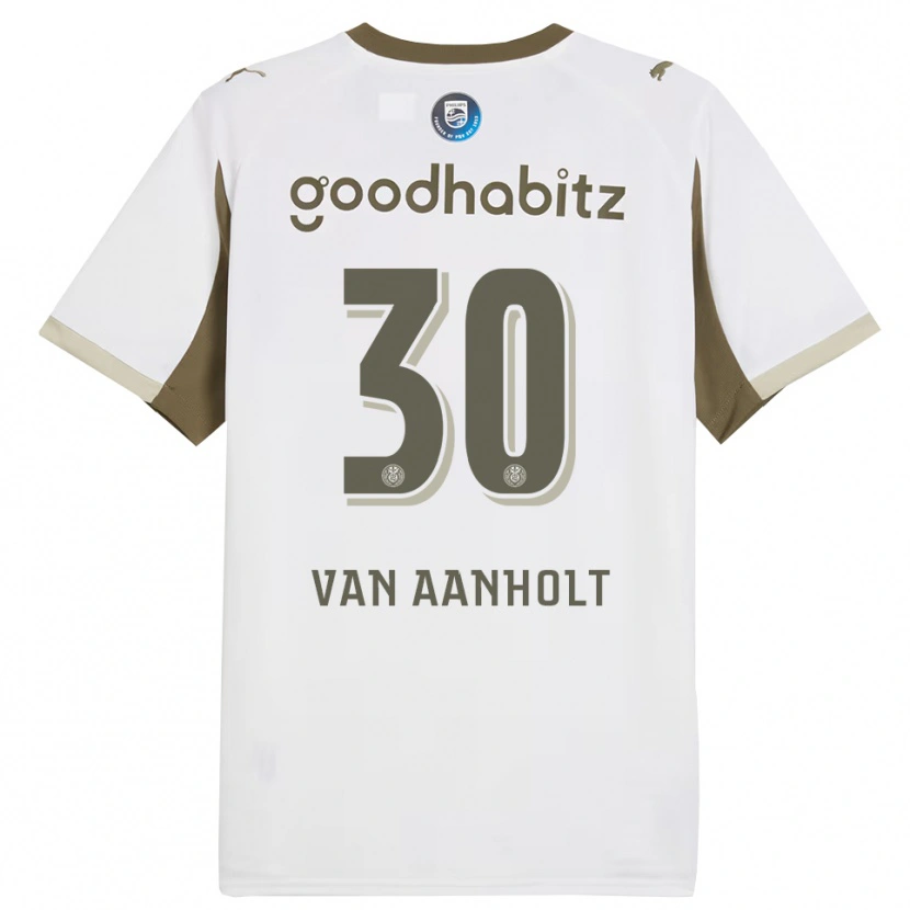 Danxen Dame Patrick Van Aanholt #30 Hvit Grå Tredje Sett Drakt Trøye 2025/26 Skjorter T-Skjorte