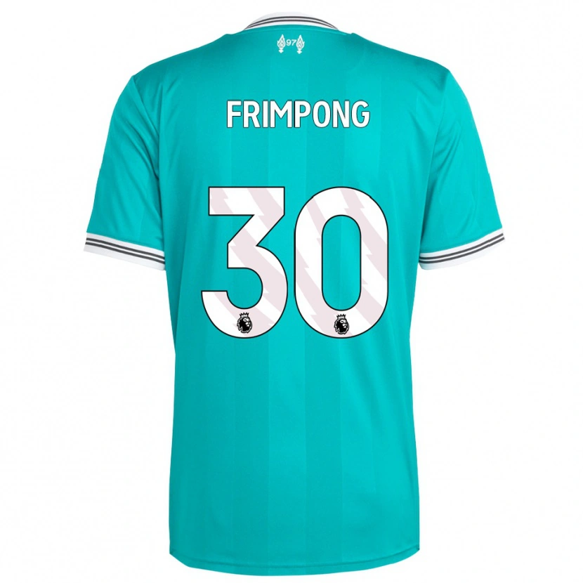 Danxen Dame Jeremie Frimpong #30 Grønn Hvit Tredje Sett Drakt Trøye 2025/26 Skjorter T-Skjorte