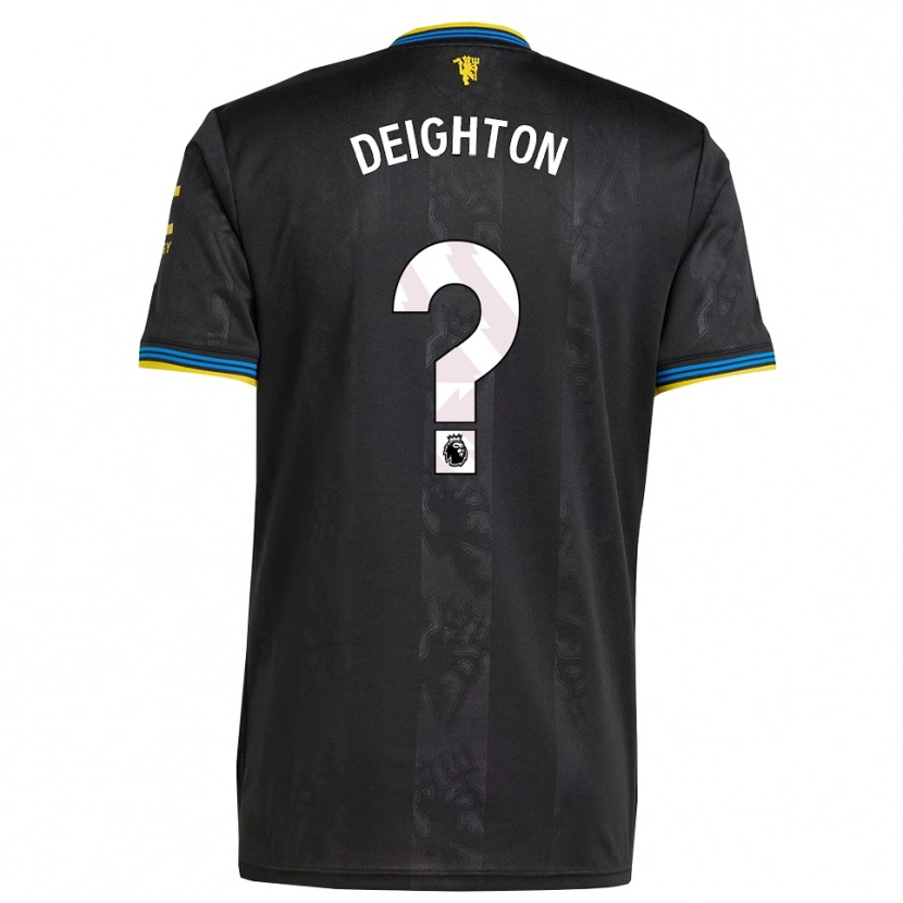 Danxen Dame Joe Deighton #0 Svart Gul Blå Tredje Sett Drakt Trøye 2025/26 Skjorter T-Skjorte
