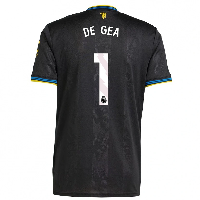 Danxen Dame David De Gea #1 Svart Gul Blå Tredje Sett Drakt Trøye 2025/26 Skjorter T-Skjorte